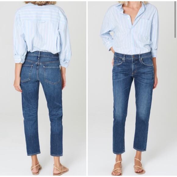 Citizens of Humanity Denim - Citizens of Humanity - Elsa Mid-Rise Slim Fit Crop - Button Fly - Stretch - 27
